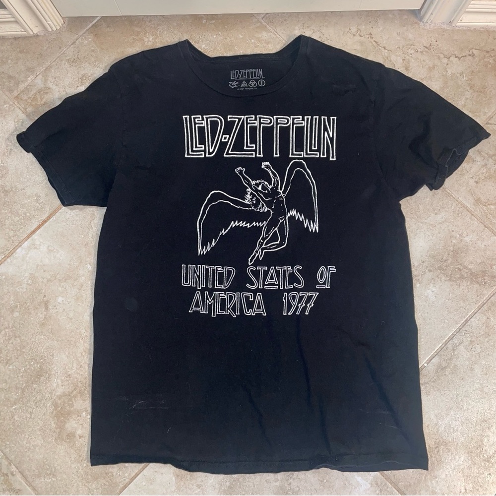 Led-Zeppelin Black Graphic T-Shirt